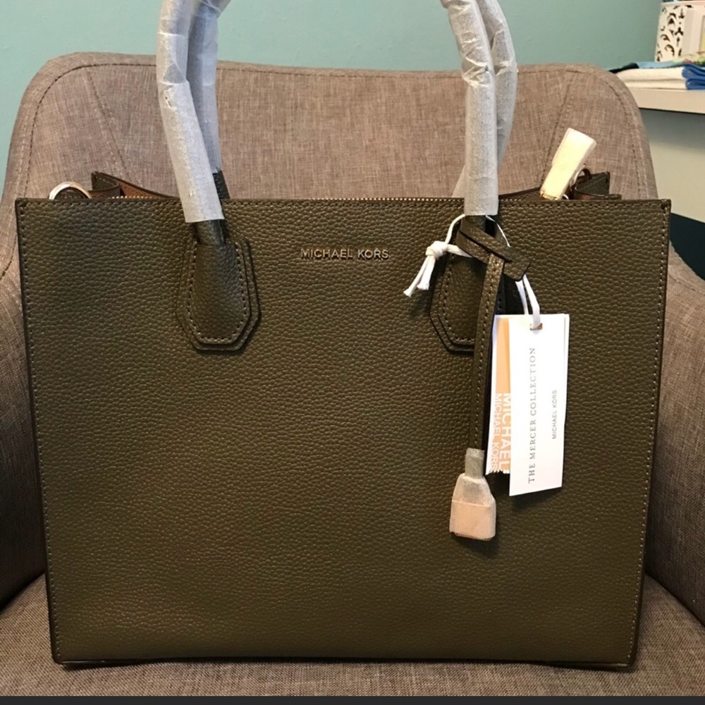 Michael Kors Mercer Tote Olive Green
